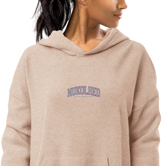 Sueded fleece hoodie