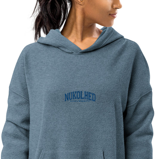 Sueded fleece hoodie